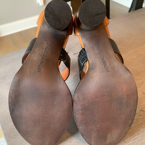 NWOT Rebecca Minkoff leather sandals. Tan, black and brown. Size 7.5 - Picture 10 of 12